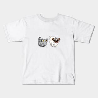 Pug and Cat Kids T-Shirt